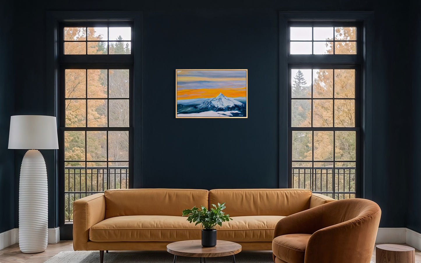 Mt. Hood Sunrise Giclee Fine Art Print | Aerial Wy'East Pacific Northwest Painting