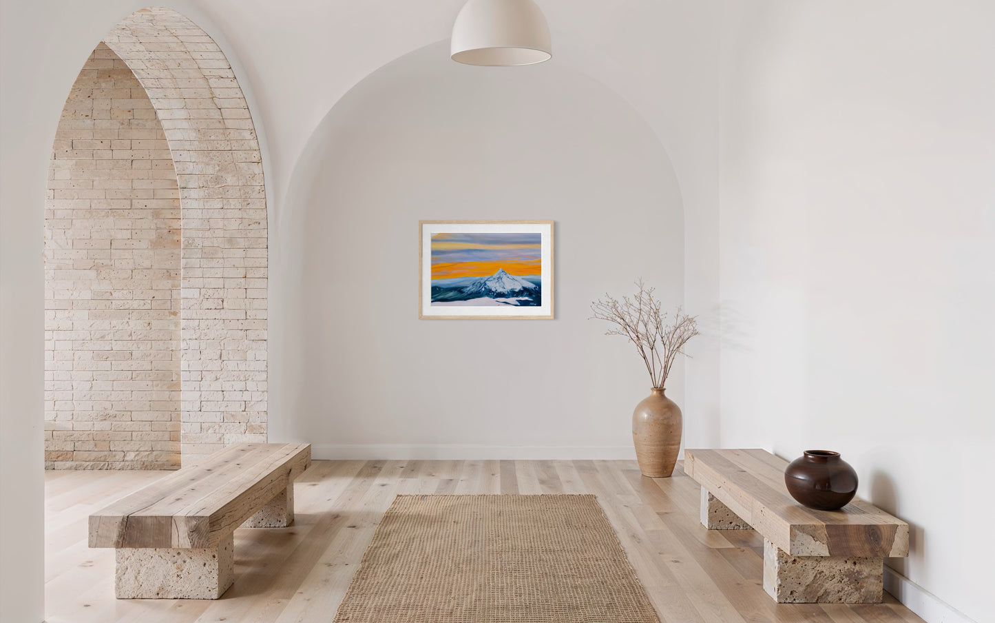 Mt. Hood Sunrise Giclee Fine Art Print | Aerial Wy'East Pacific Northwest Painting