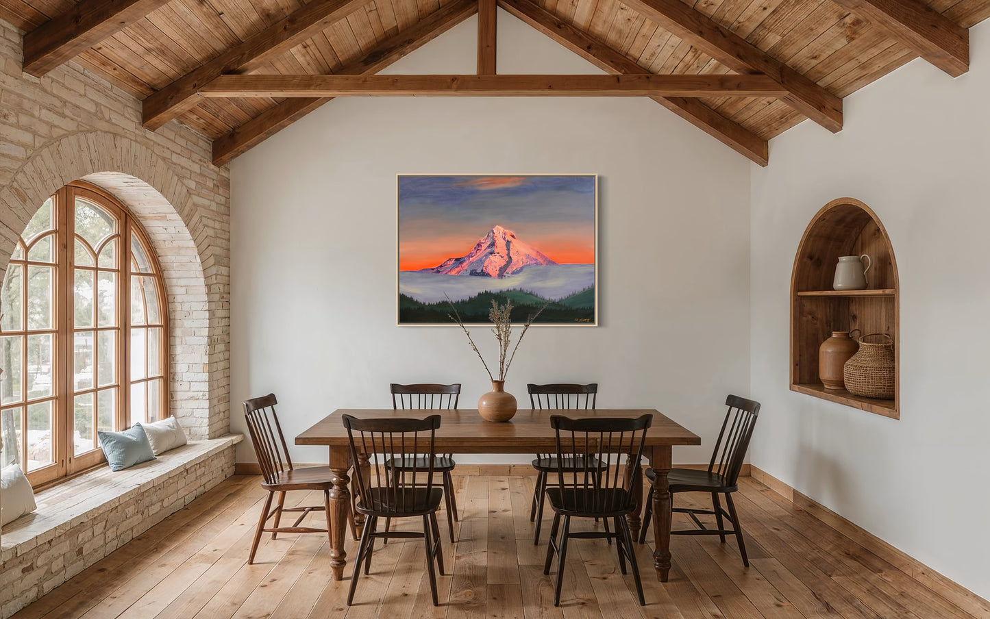 Mt. Hood Alpenglow Giclee Fine Art Print | Wy'East Oregon Painting