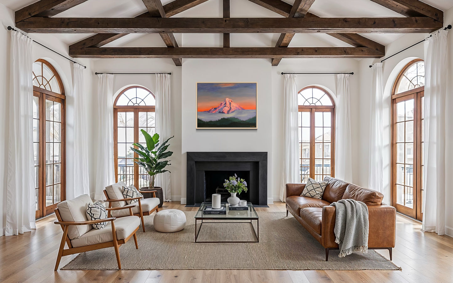 Mt. Hood Alpenglow Giclee Fine Art Print | Wy'East Oregon Painting