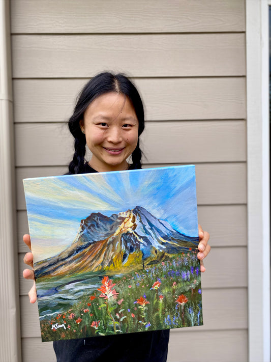 Mt. St. Helens with wildflowers - "PNW Petites" Collection