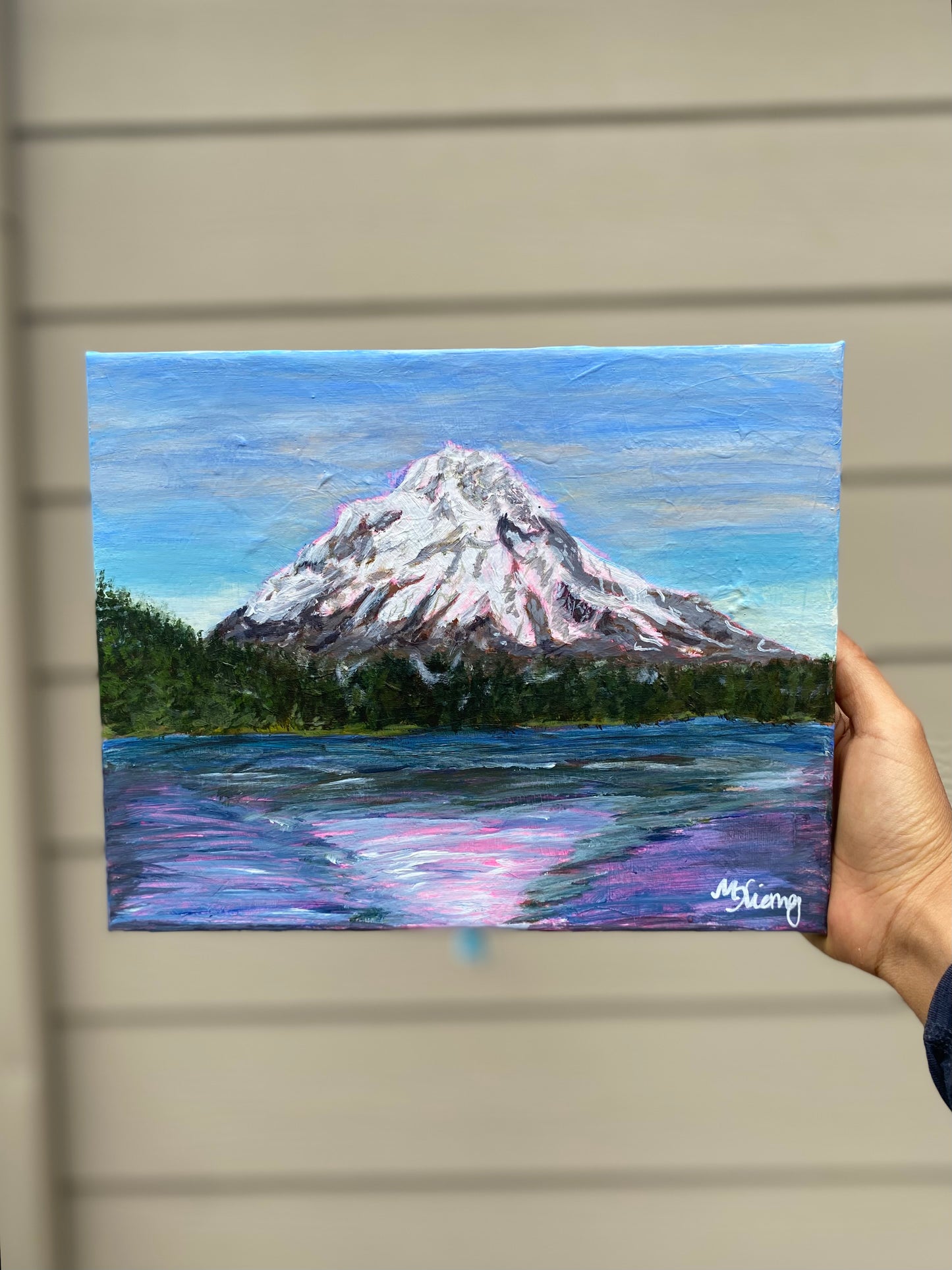 Trillium Lake Mt Hood Reflections - New Original Painting