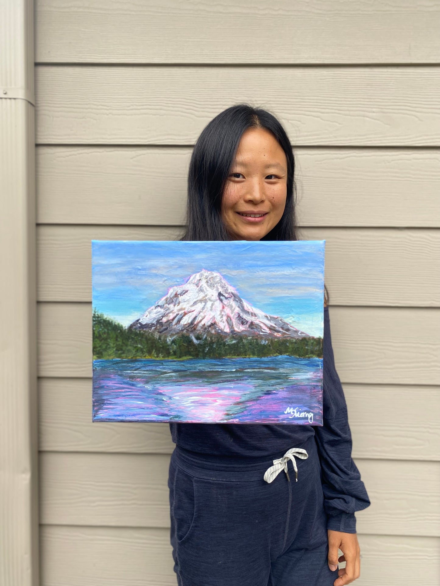 Trillium Lake Mt Hood Reflections - New Original Painting