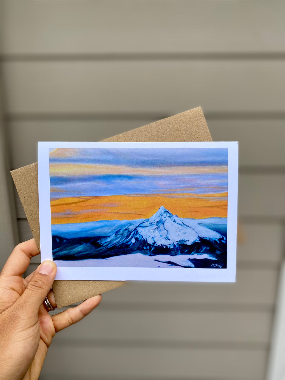 Mt Hood Sunrise -- Greeting Card