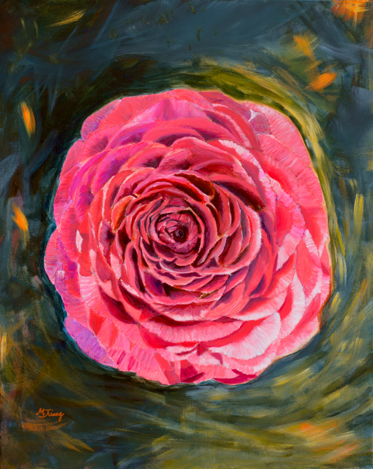 Persian Buttercup Floral Painting - Original Acrylic Painting