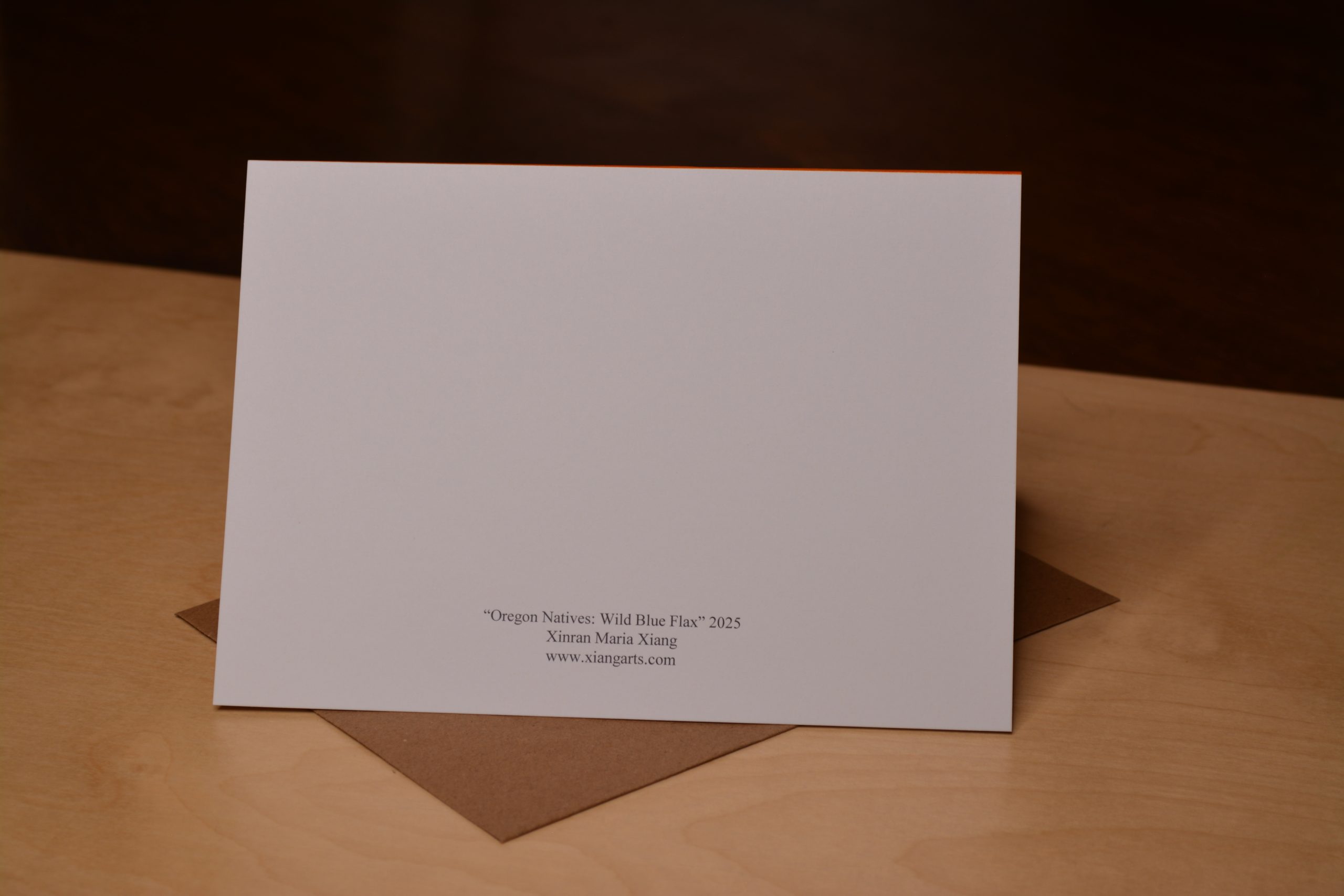 "Oregon Natives: Wild Blue Flax" Greeting Card - Image 2