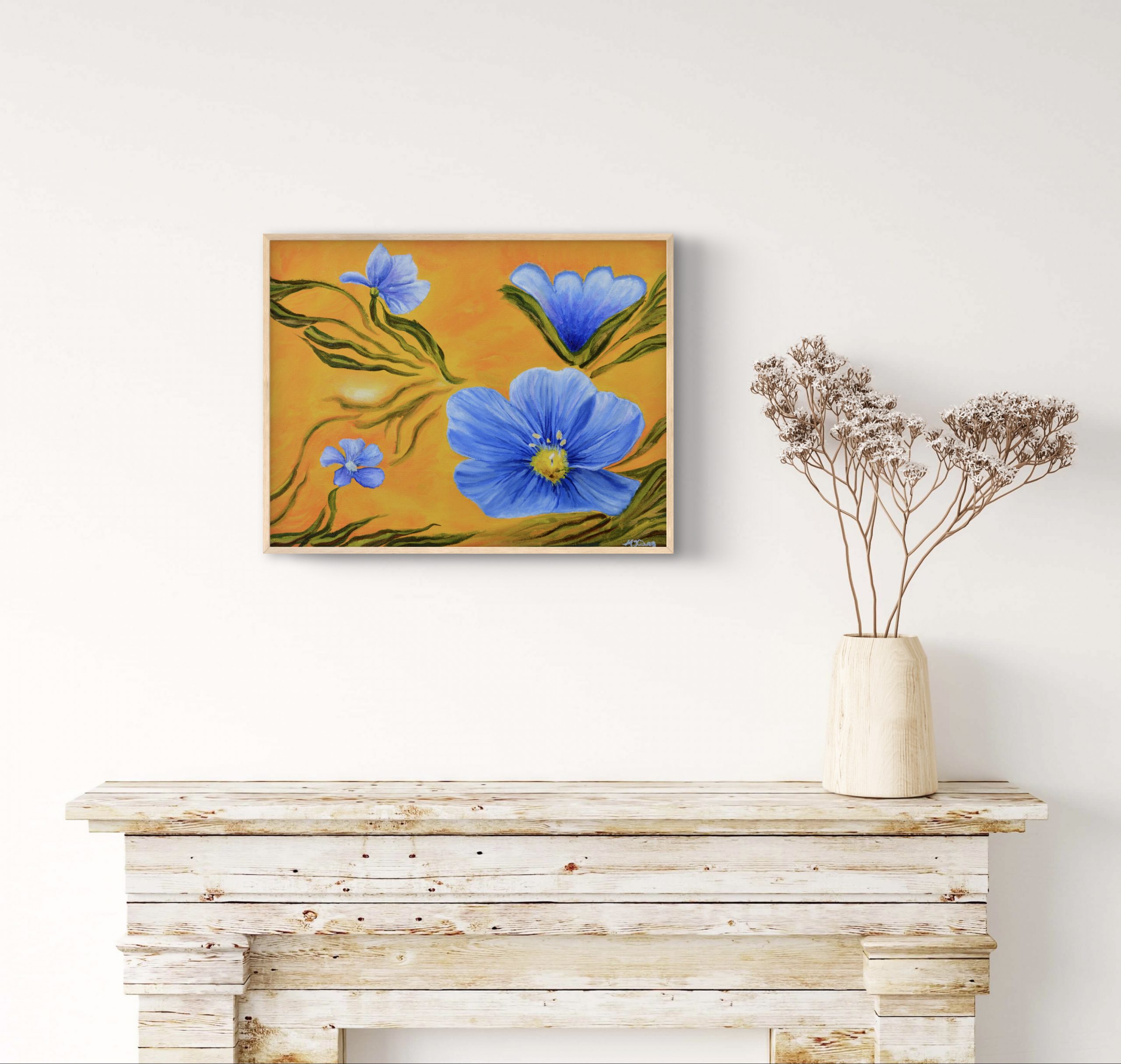 "Oregon Natives: Wild Blue Flax" - Giclee Print - Image 2