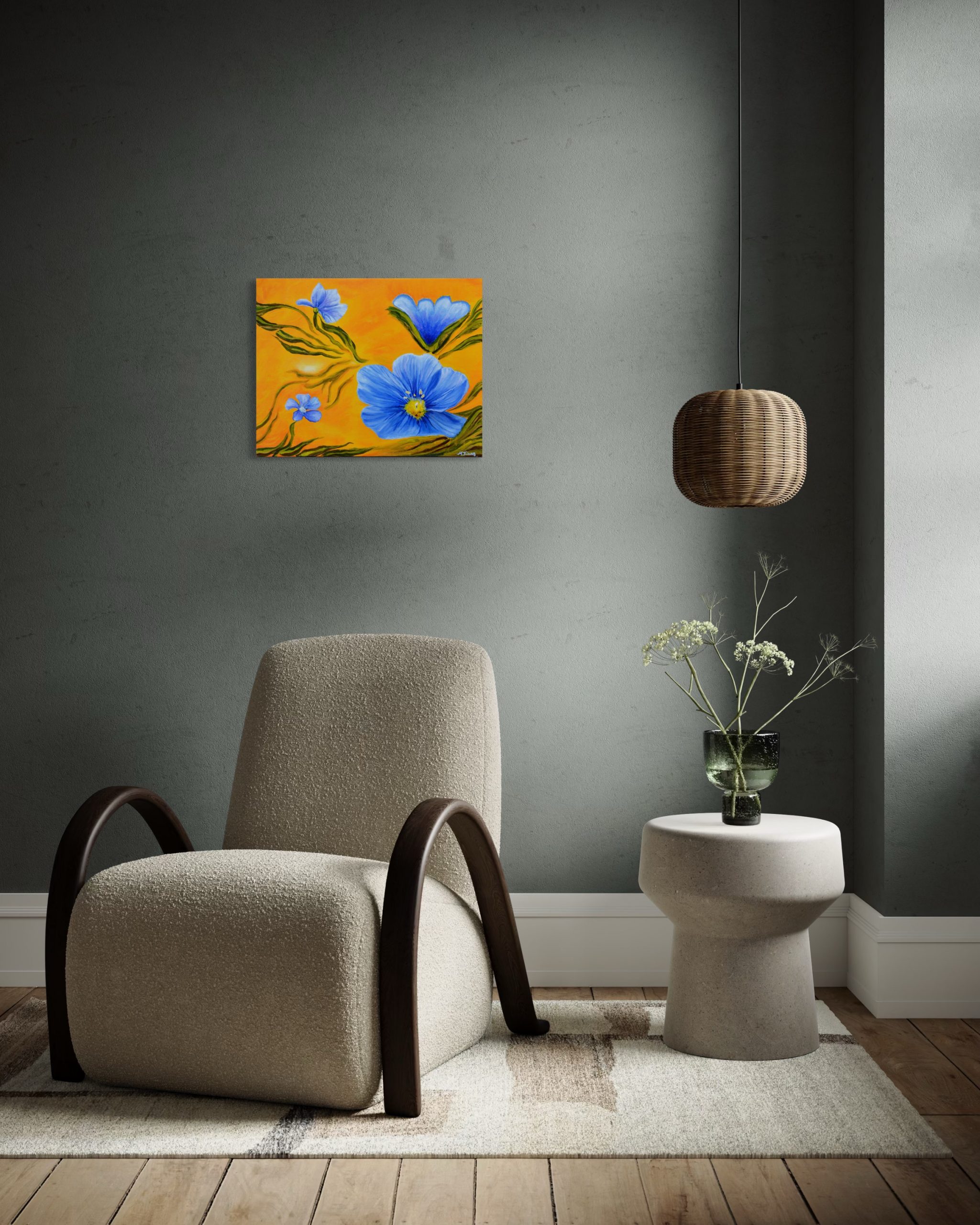 "Oregon Natives: Wild Blue Flax" - Giclee Print - Image 9