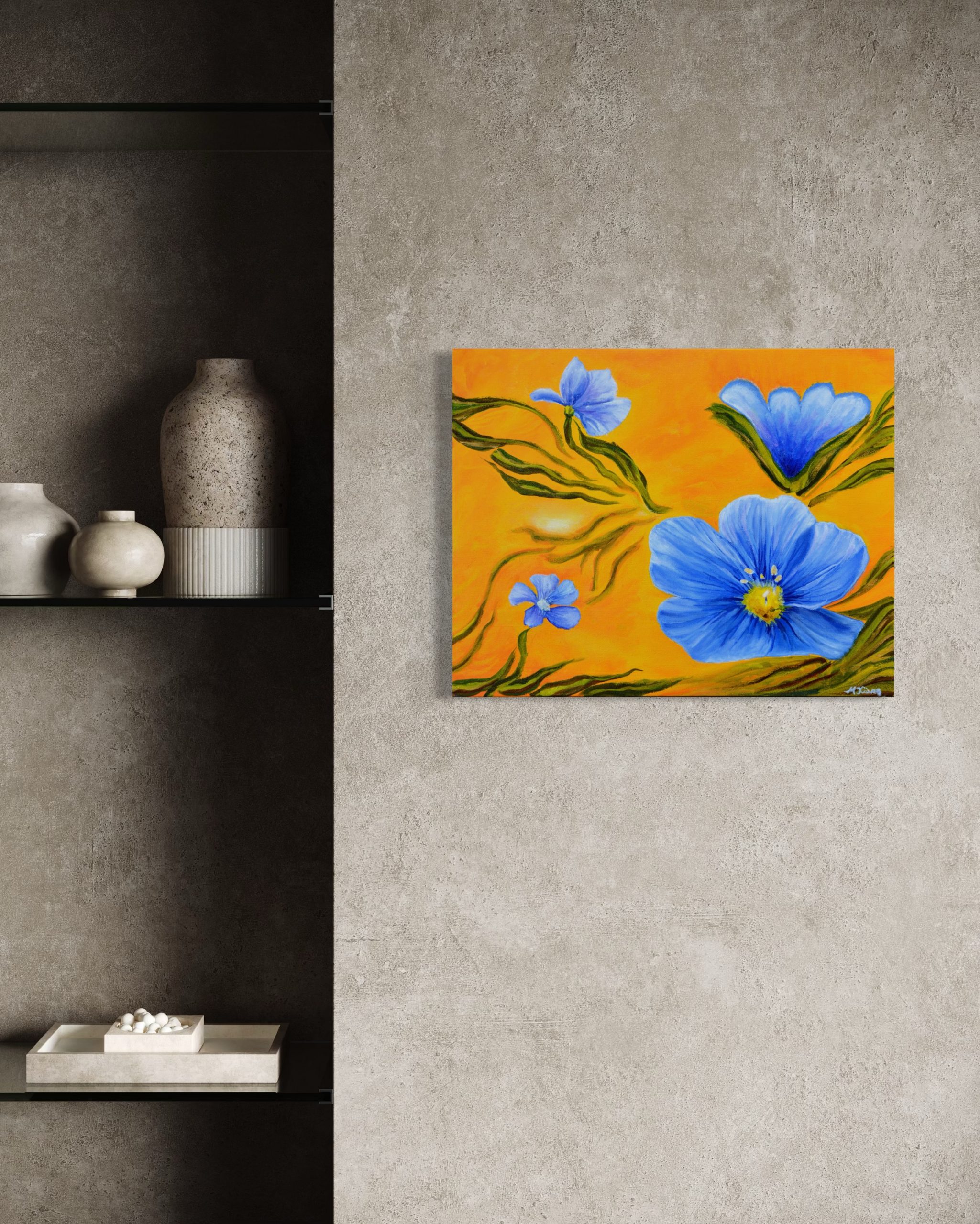 "Oregon Natives: Wild Blue Flax" - Giclee Print - Image 5