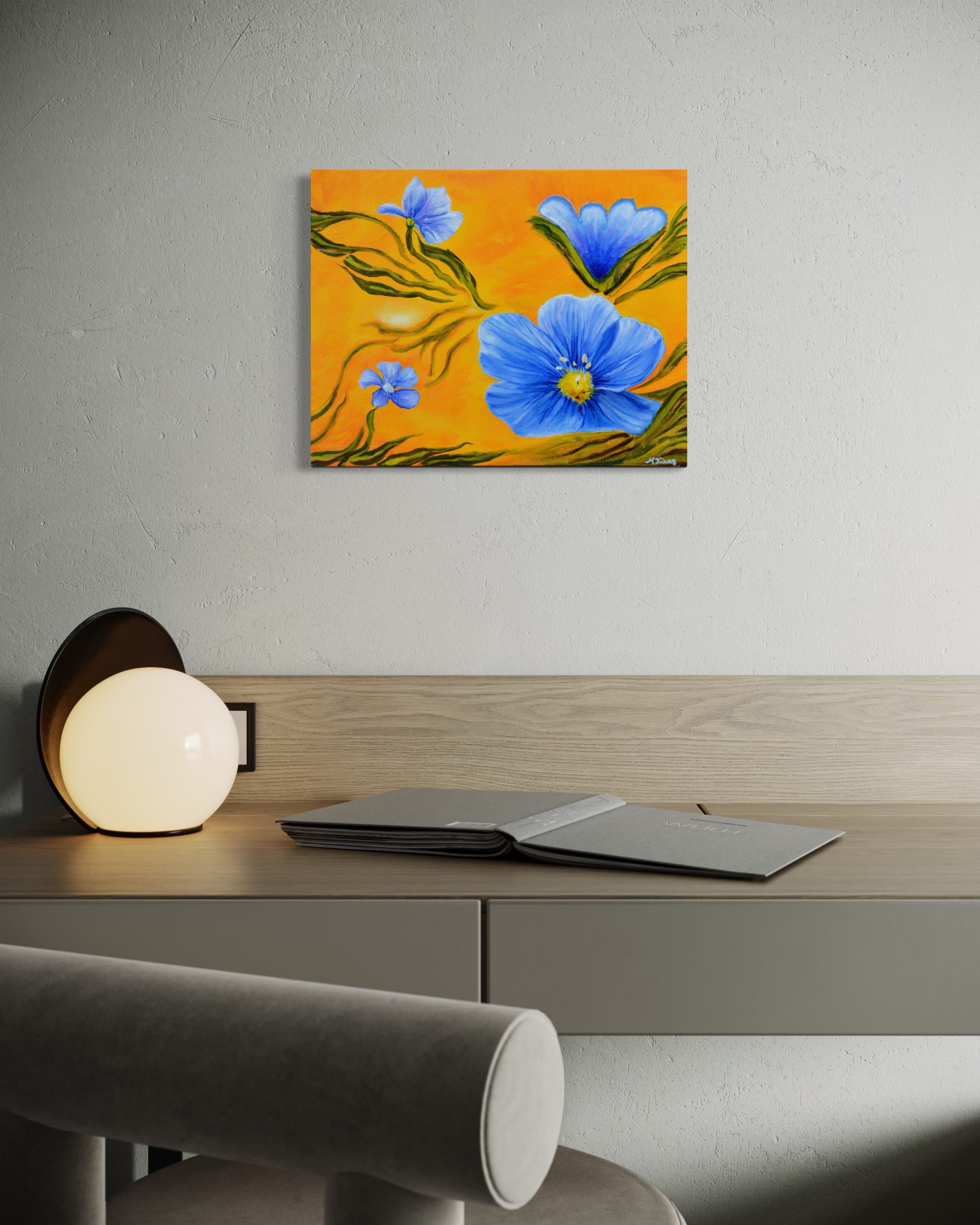 "Oregon Natives: Wild Blue Flax" - Giclee Print - Image 10