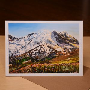 "Golden Hour: Mt. Tahoma" Greeting Card