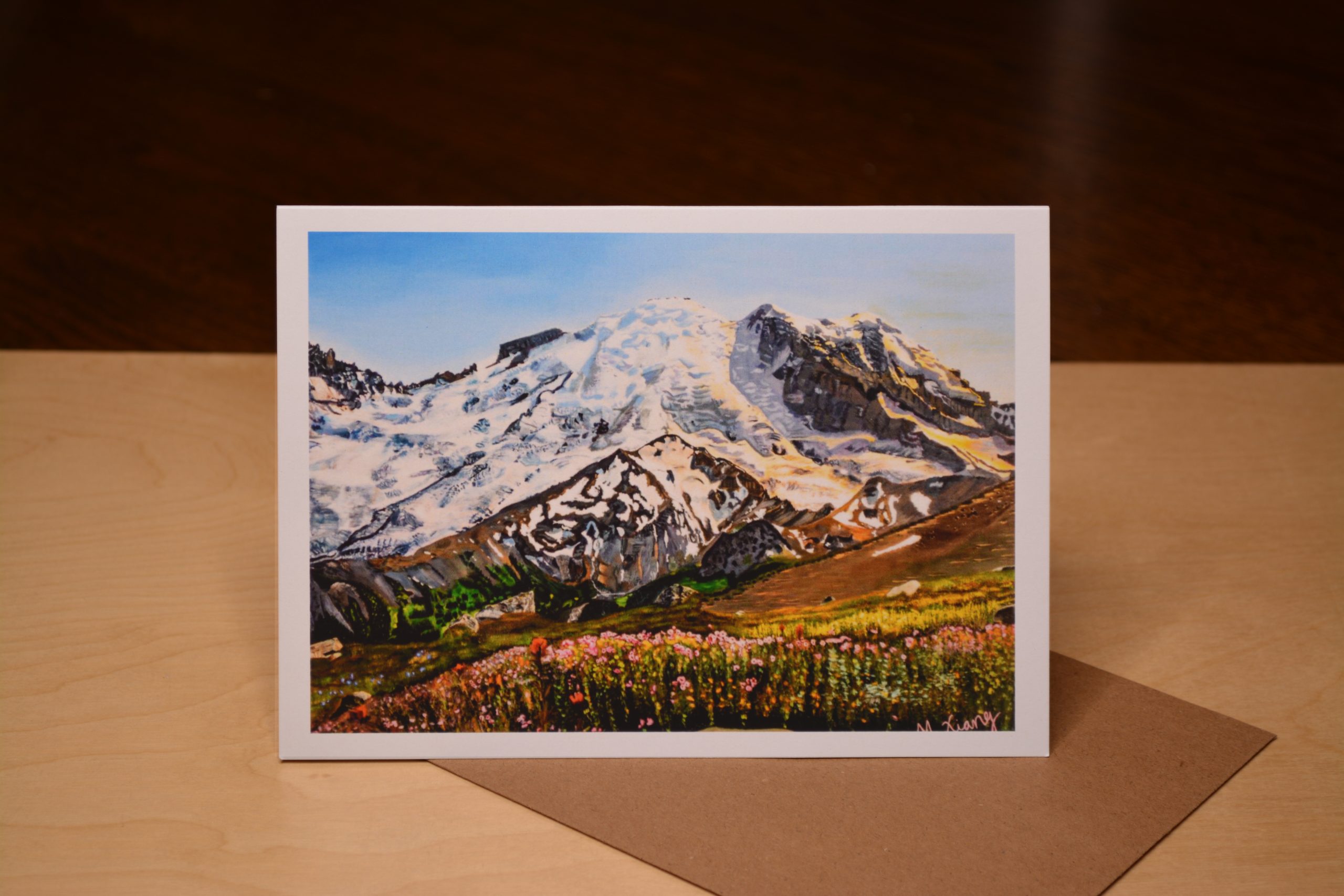 "Golden Hour: Mt. Tahoma" Greeting Card