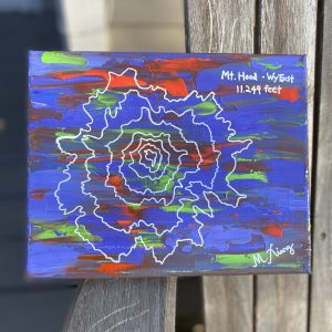 "Wy'East Topography" - Original Acrylic Painting