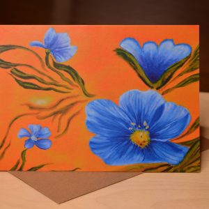"Oregon Natives: Wild Blue Flax" Greeting Card