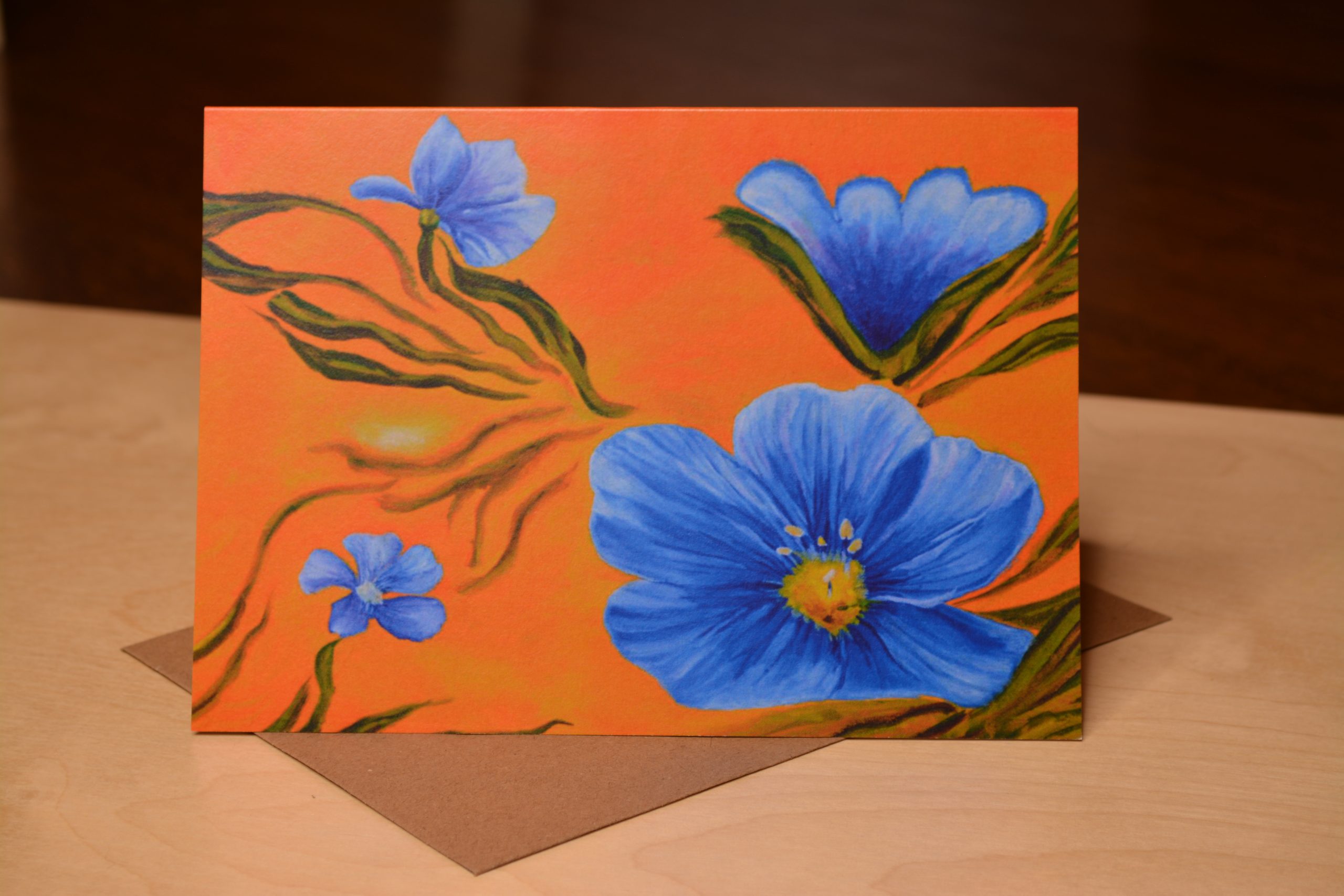 "Oregon Natives: Wild Blue Flax" Greeting Card