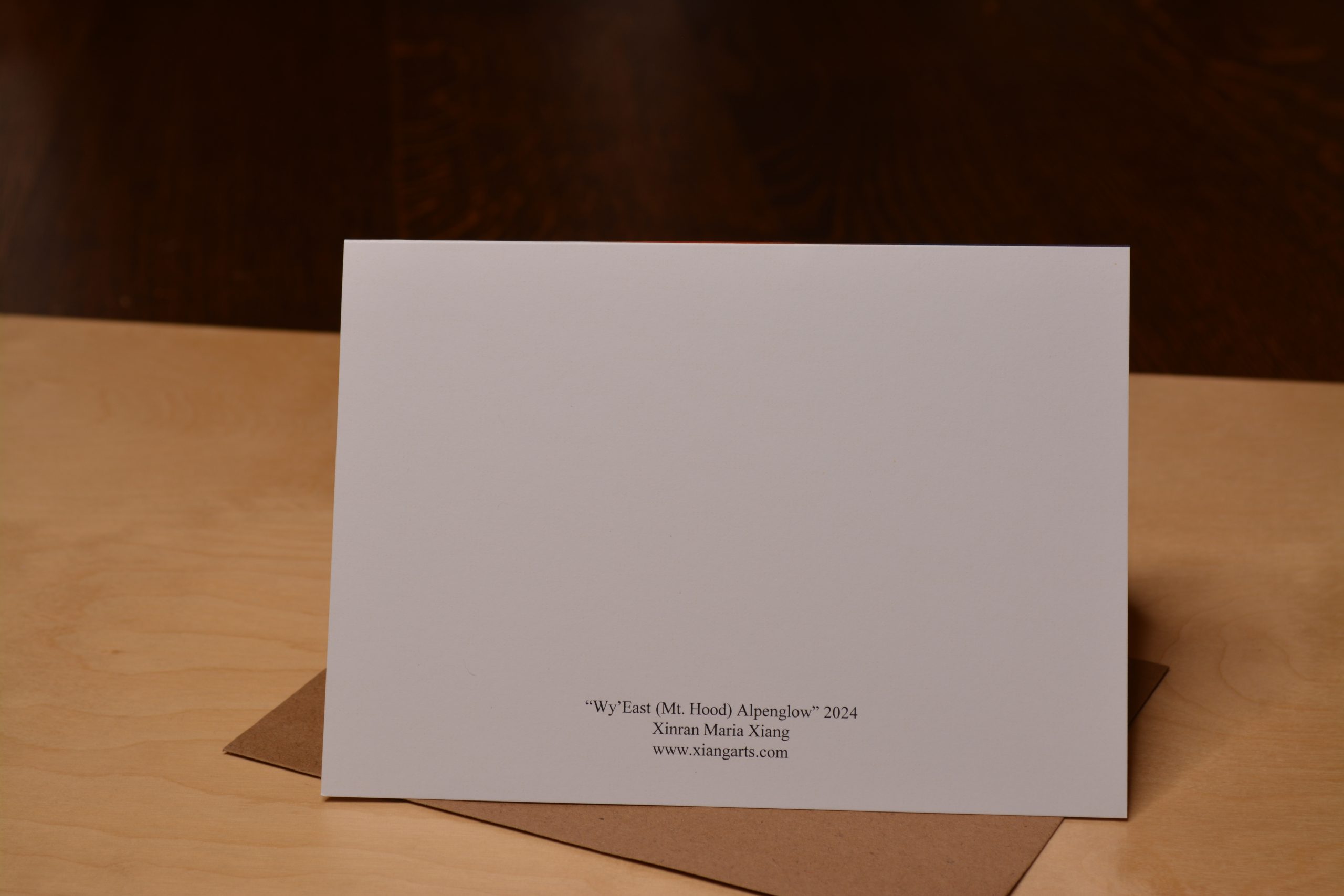 "Wy'East Alpenglow" Greeting Card - Image 2