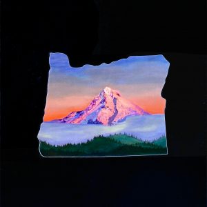 "Wy'east Alpenglow" - Sticker