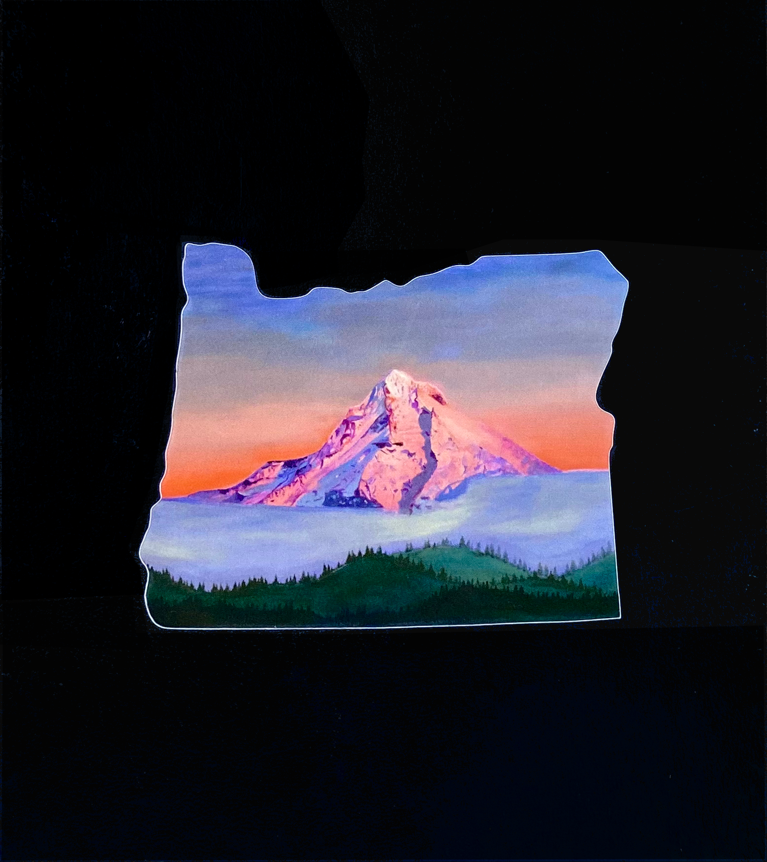 "Wy'east Alpenglow" - Sticker