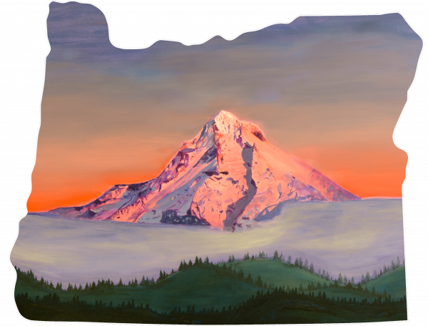 "Wy'east Alpenglow" - Sticker - Image 3