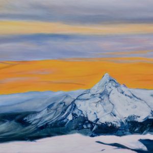 "Wy'East Sunrise" - Original Oil & Acrylic Painting