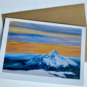"Wy'East Sunrise" Greeting Card